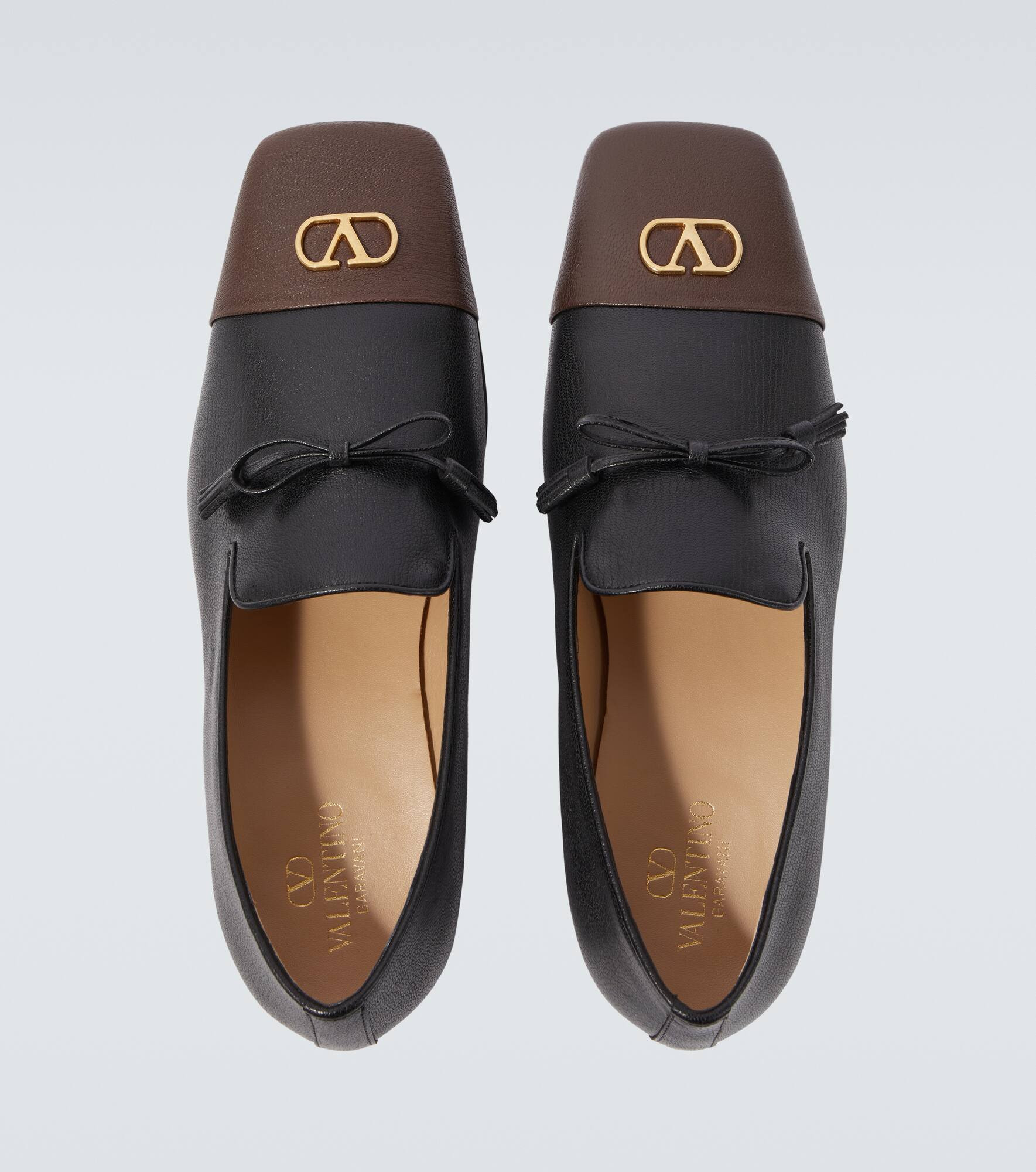 Babouchoes VLogo leather loafers - 4