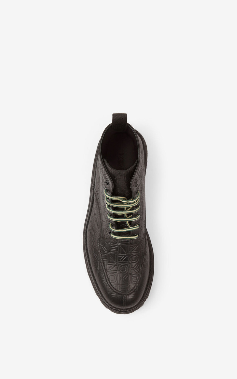 K-MOUNT laced leather ankle boots 4