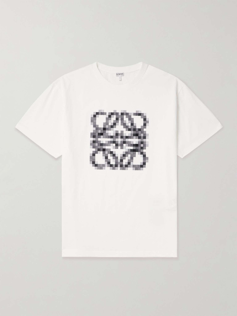 Anagram Embroidered Cotton-Blend Jersey T-Shirt - 1