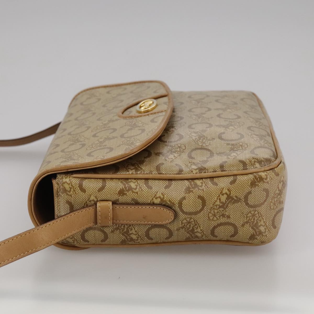 CELINE C Sulky Shoulder Bag Pvc Beige Gold - 4
