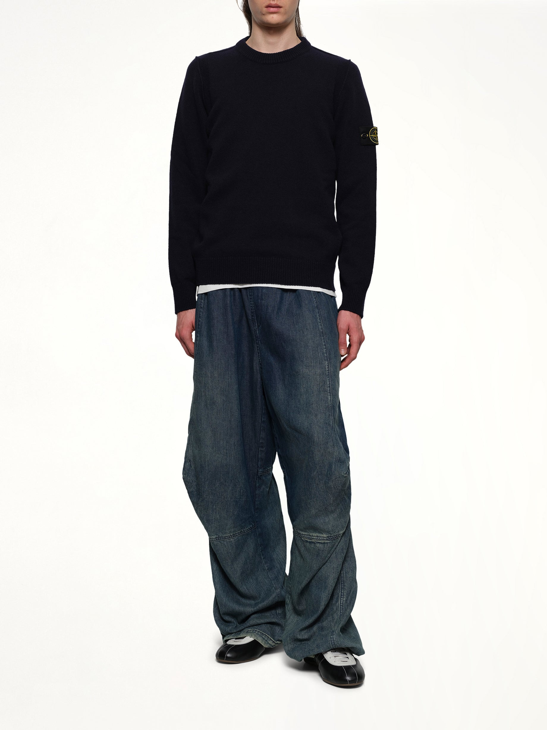 510007 Crewneck Sweater in Navy Blue - 4
