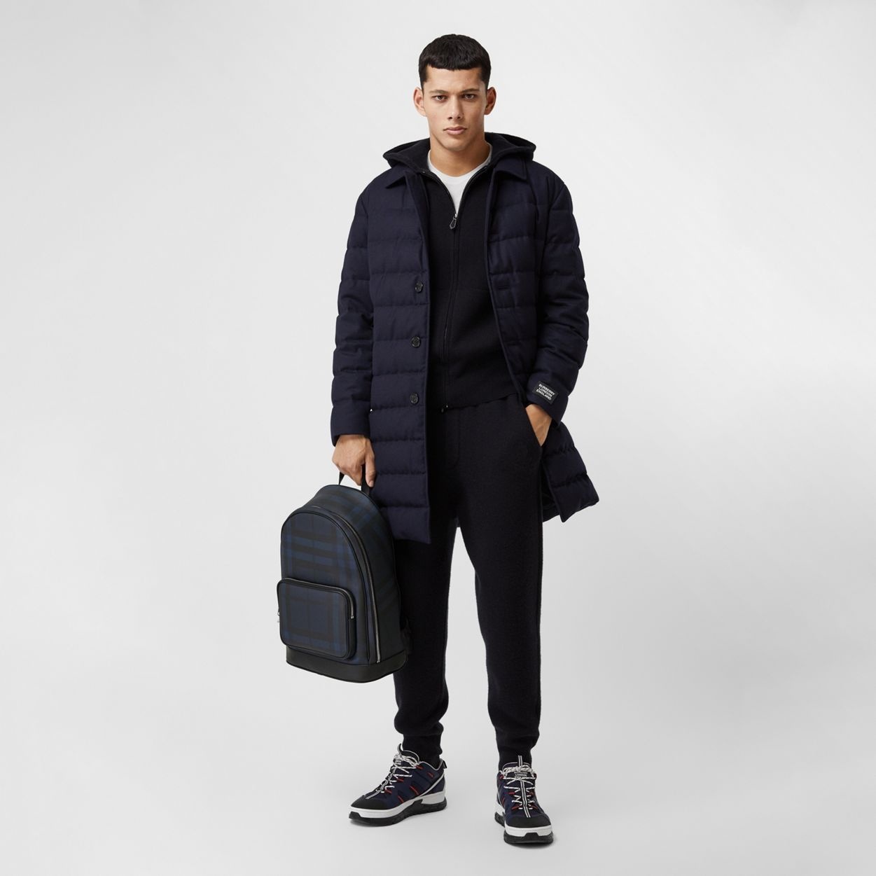 London Check and Leather Backpack - 6