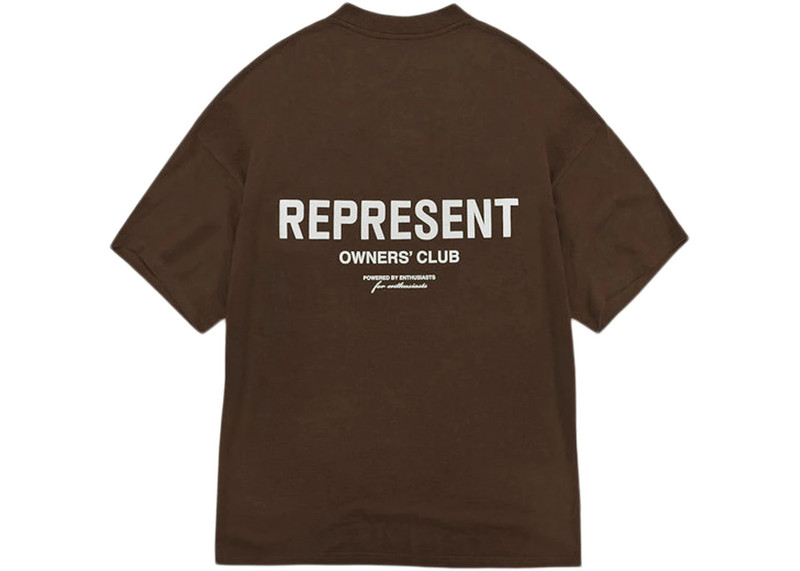 REPRESENT Represent Owner's Club T-Shirt Brown/White outlook