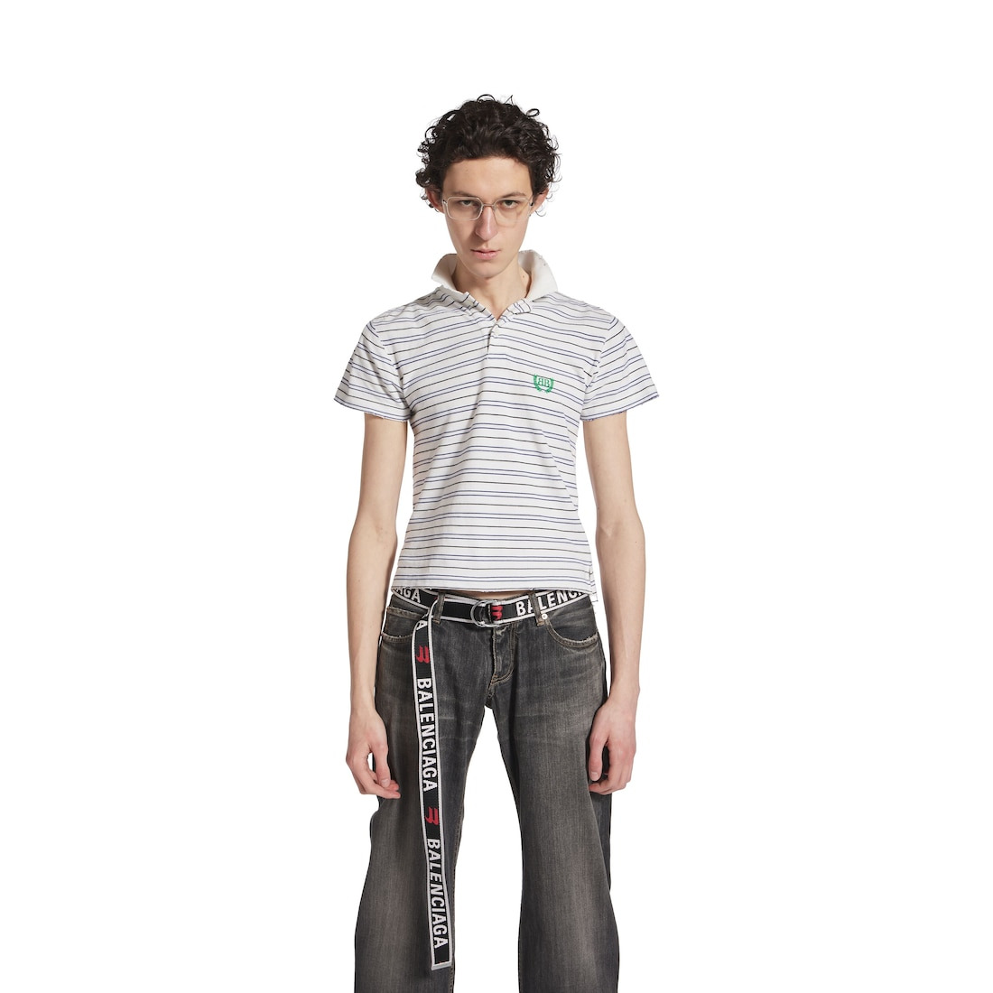 Men's D Ring Belt in Grey - 3