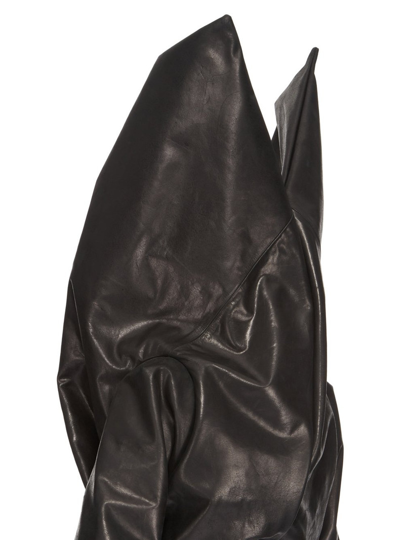 Flight high-neck asymmetric leather jacket 5