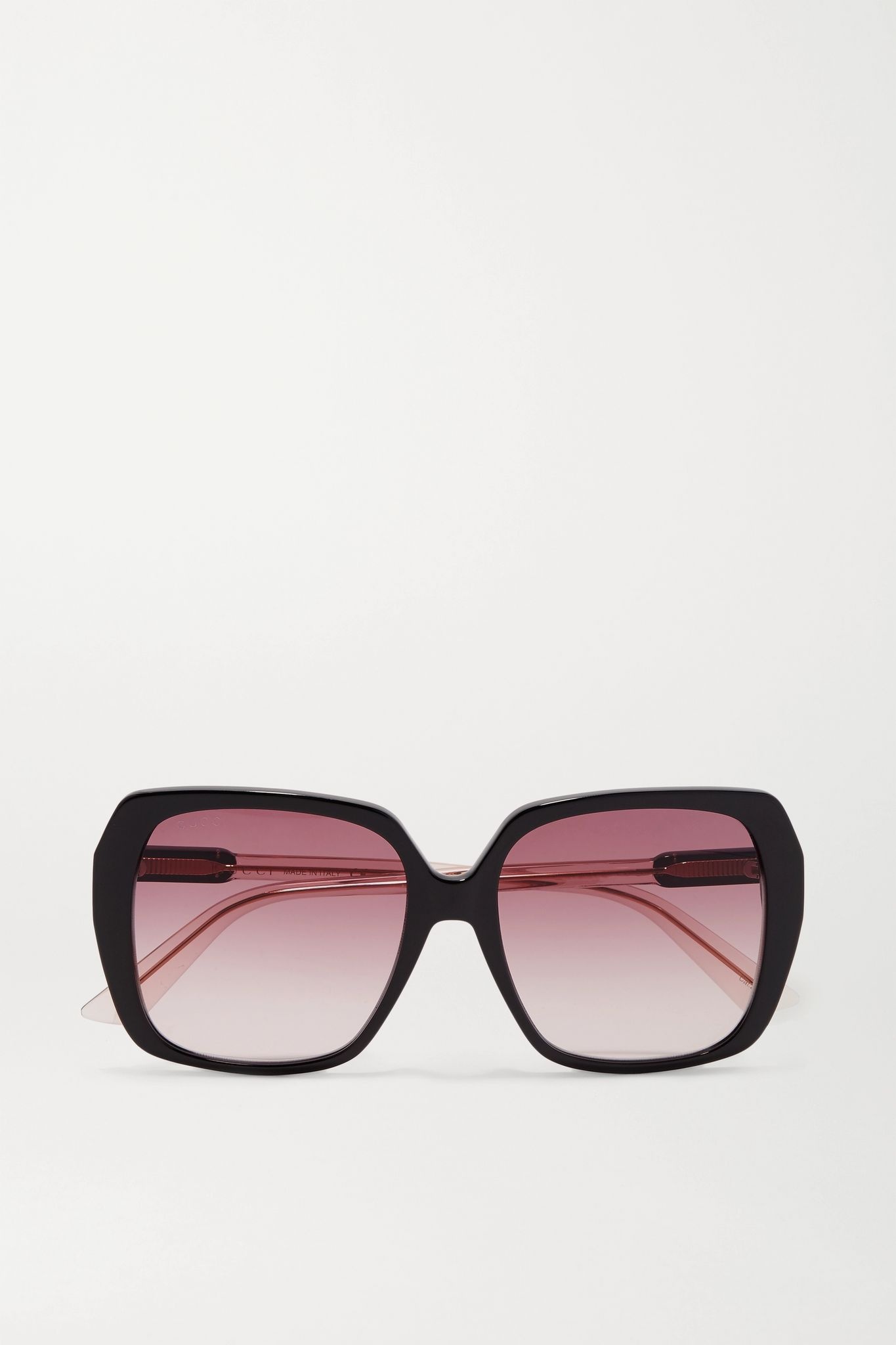 Oversized square-frame acetate sunglasses - 1