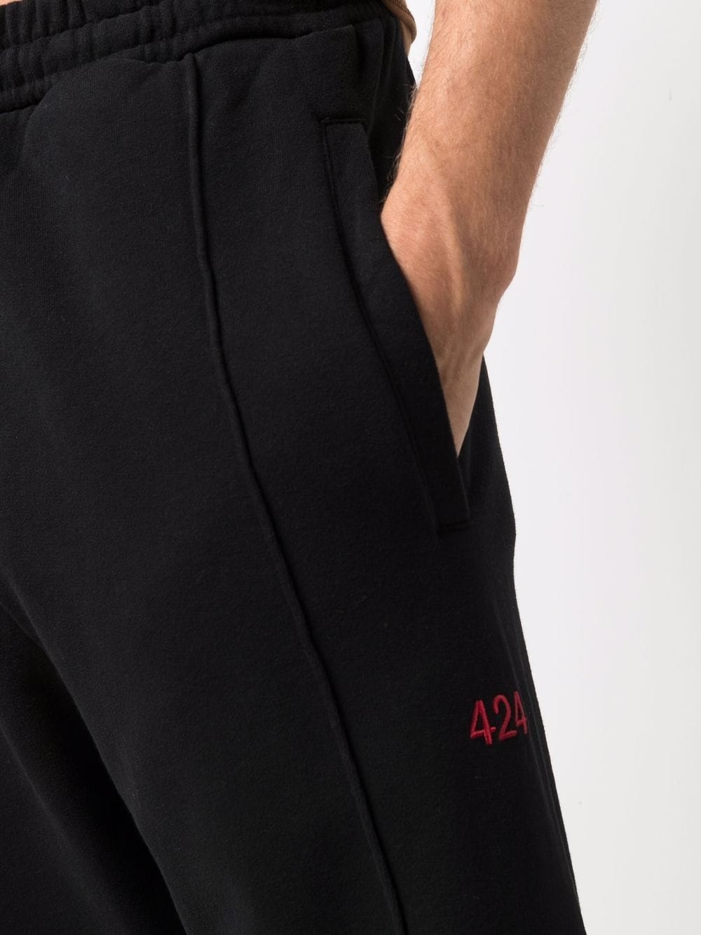 embroidered logo track pants - 5