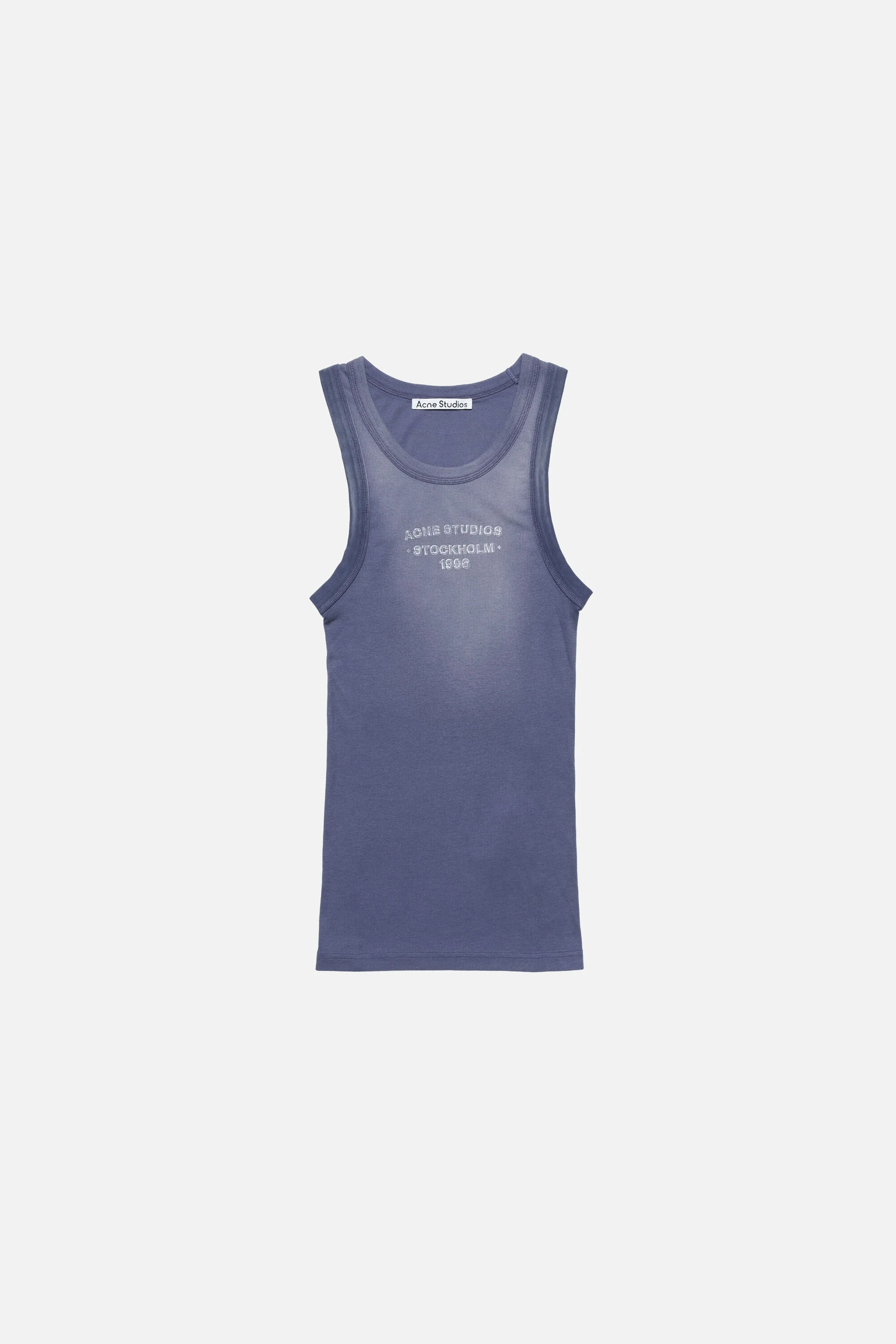 Sprayed logo tank top - Navy - 1