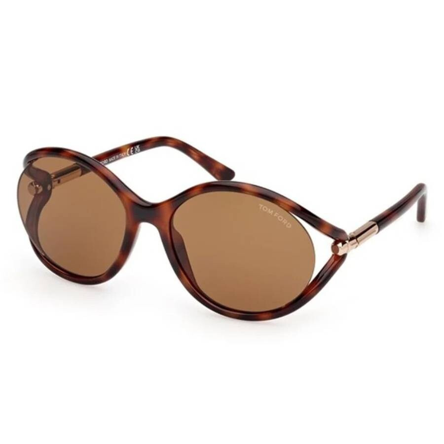 Tom Ford Melody Brown Oval Ladies Sunglasses FT1090 53E 59 - 2