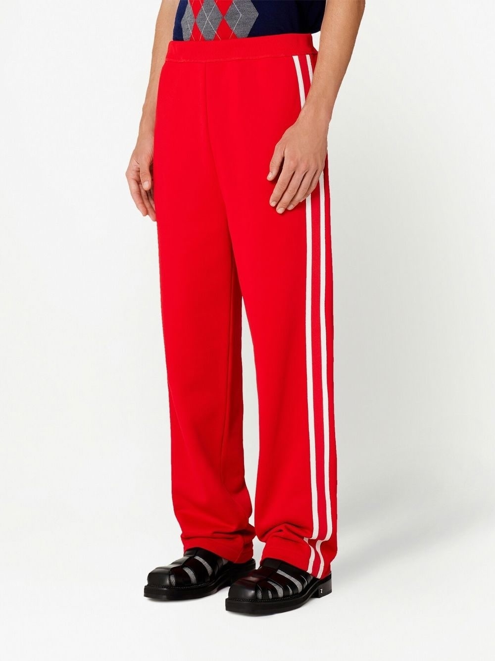 side-stripe drawstring track pants - 3