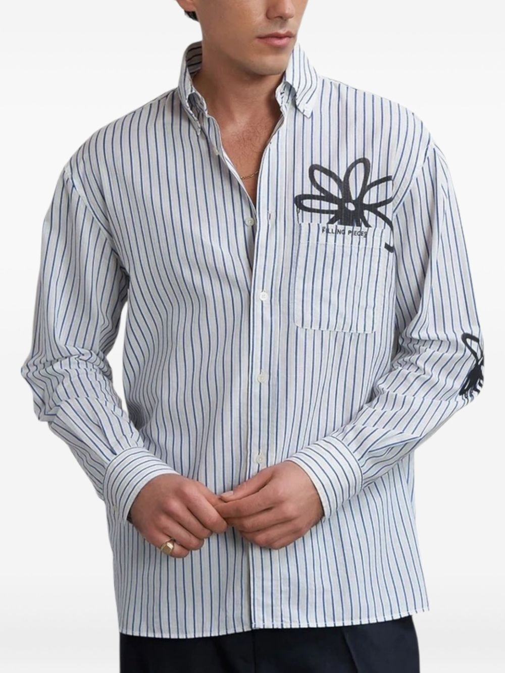 striped floral shirt - 2