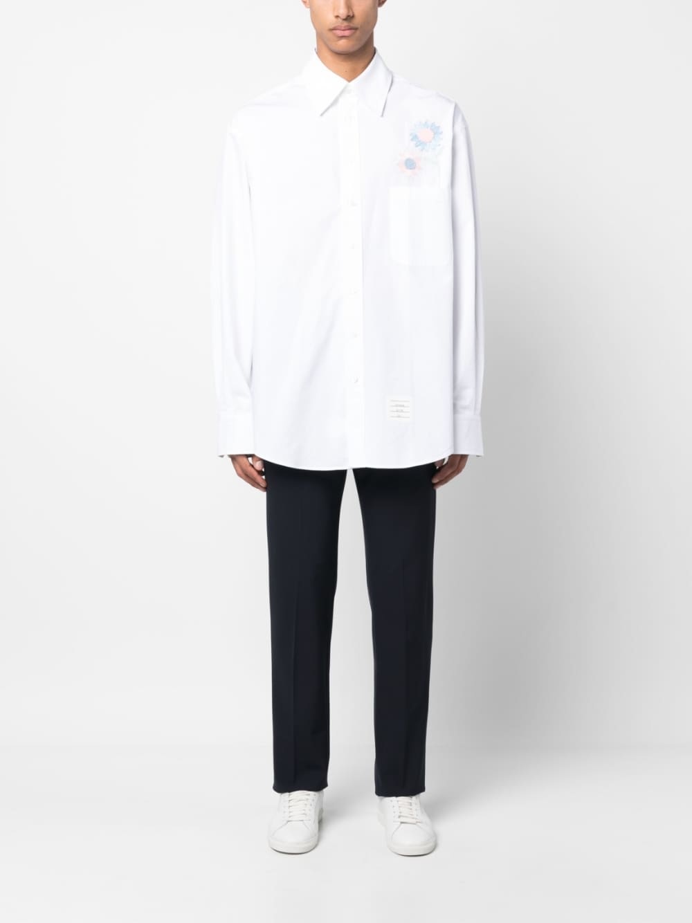 Madras Flower Patch-embroidered cotton shirt - 2