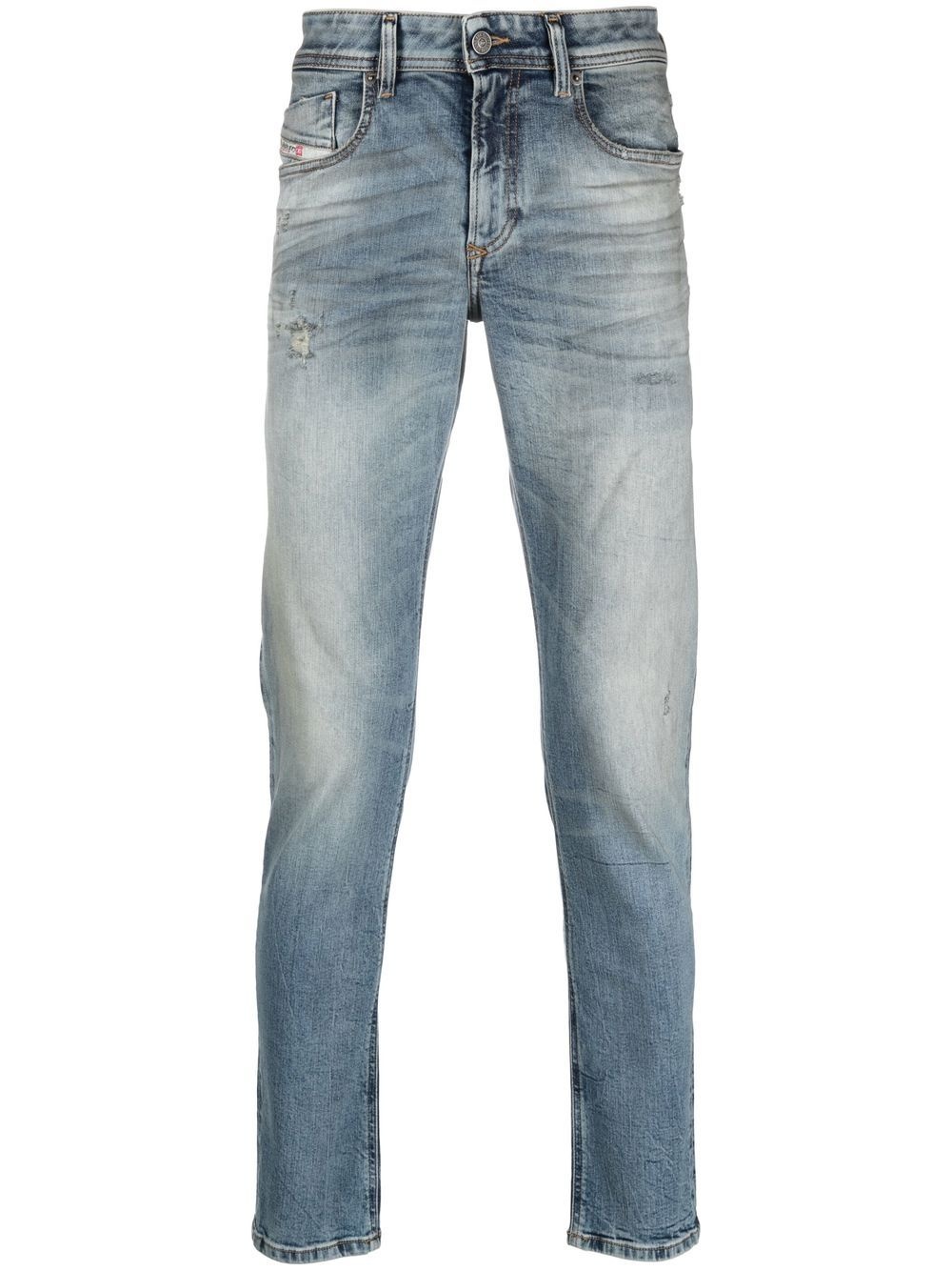 stonewashed slim-fit jeans - 1