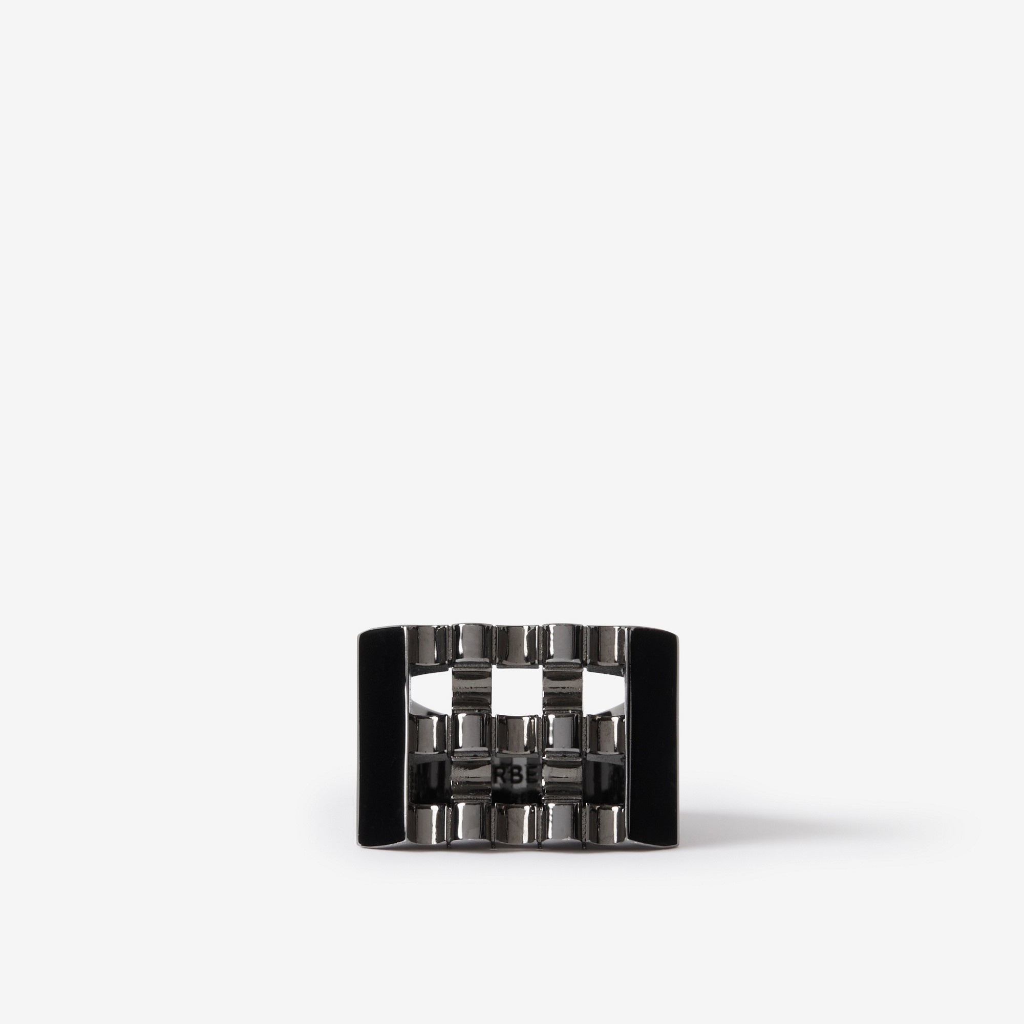 Check Ruthenium-plated Signet Ring - 1
