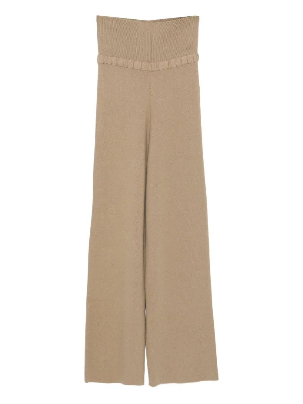 ribbed knitted trousers - 1