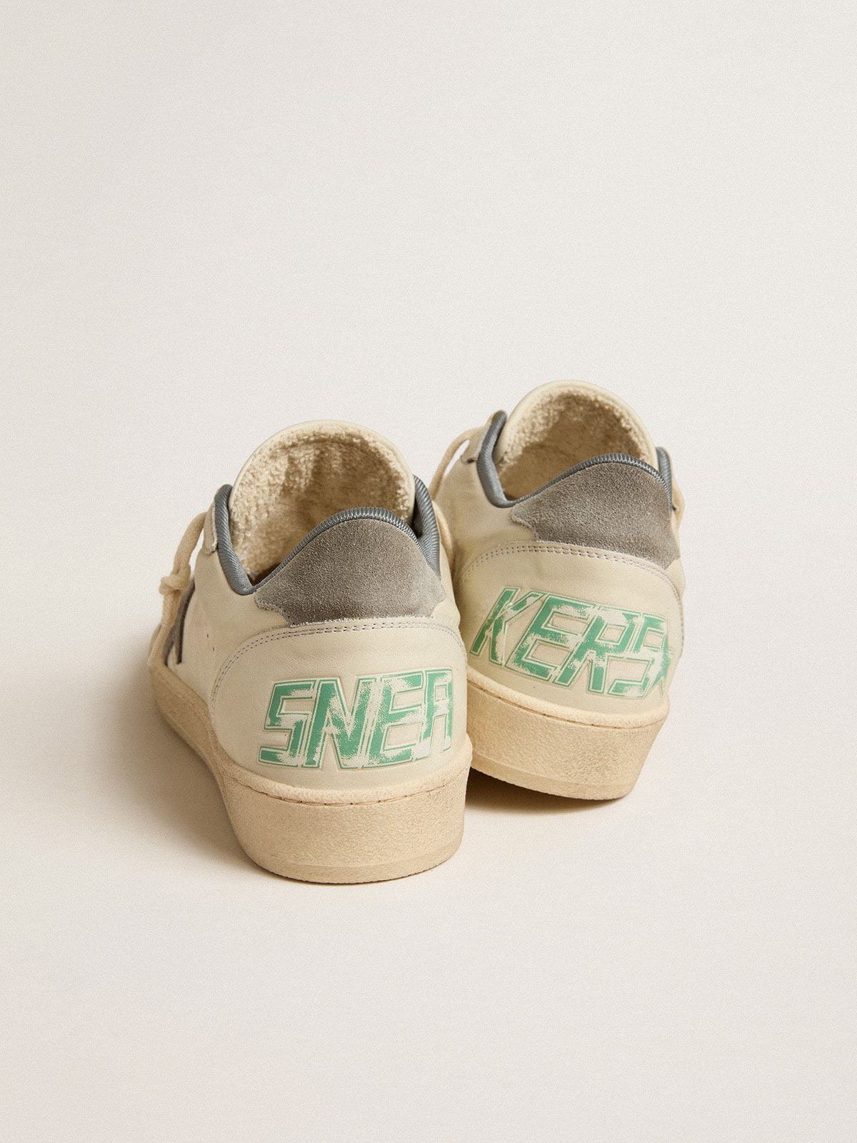 Ball Star in nappa leather with gray suede star and heel tab - 5