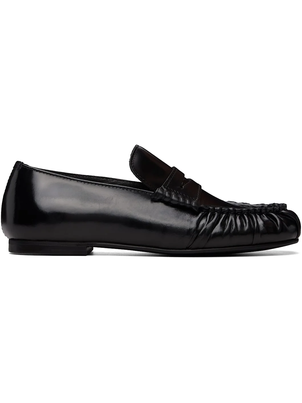 Black Aven Leather Loafers - 1