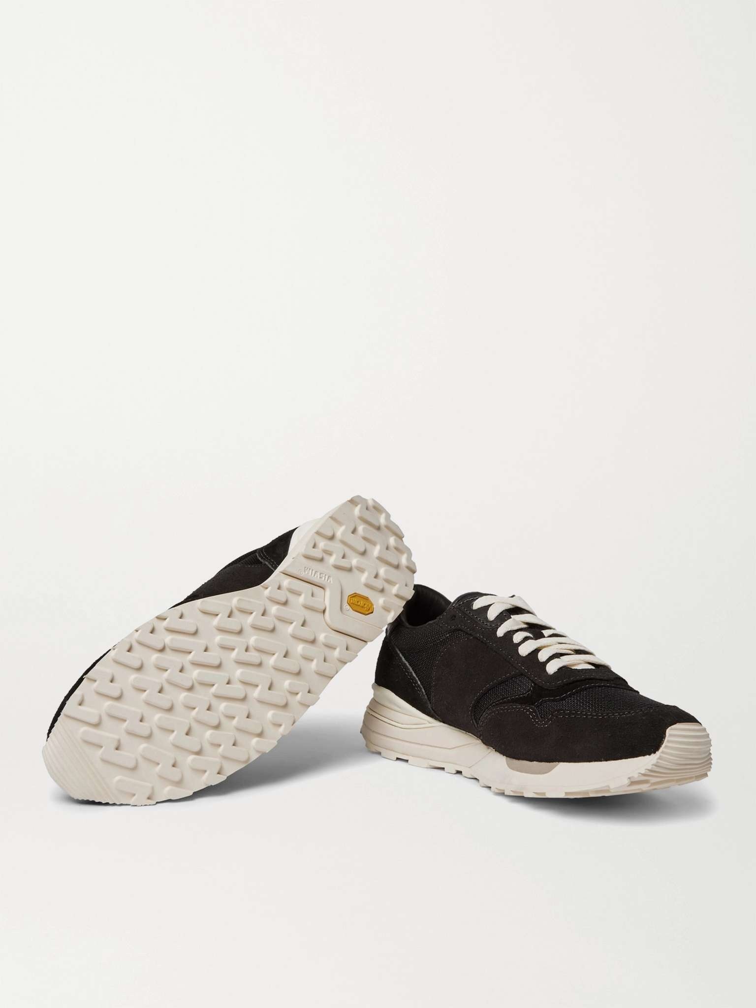 Roland Leather-Trimmed Suede and Mesh Sneakers - 7