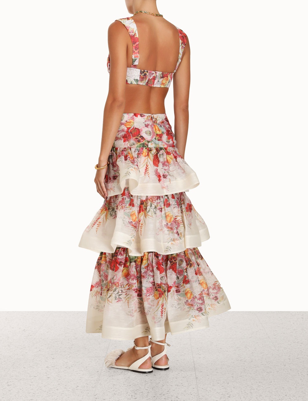 【WONDER WONDER】Kawi Frill Check Tiered Long Skirt Wonder Nation Girls' Tween Tiered Maxi Skirt, Size 4-18 (1