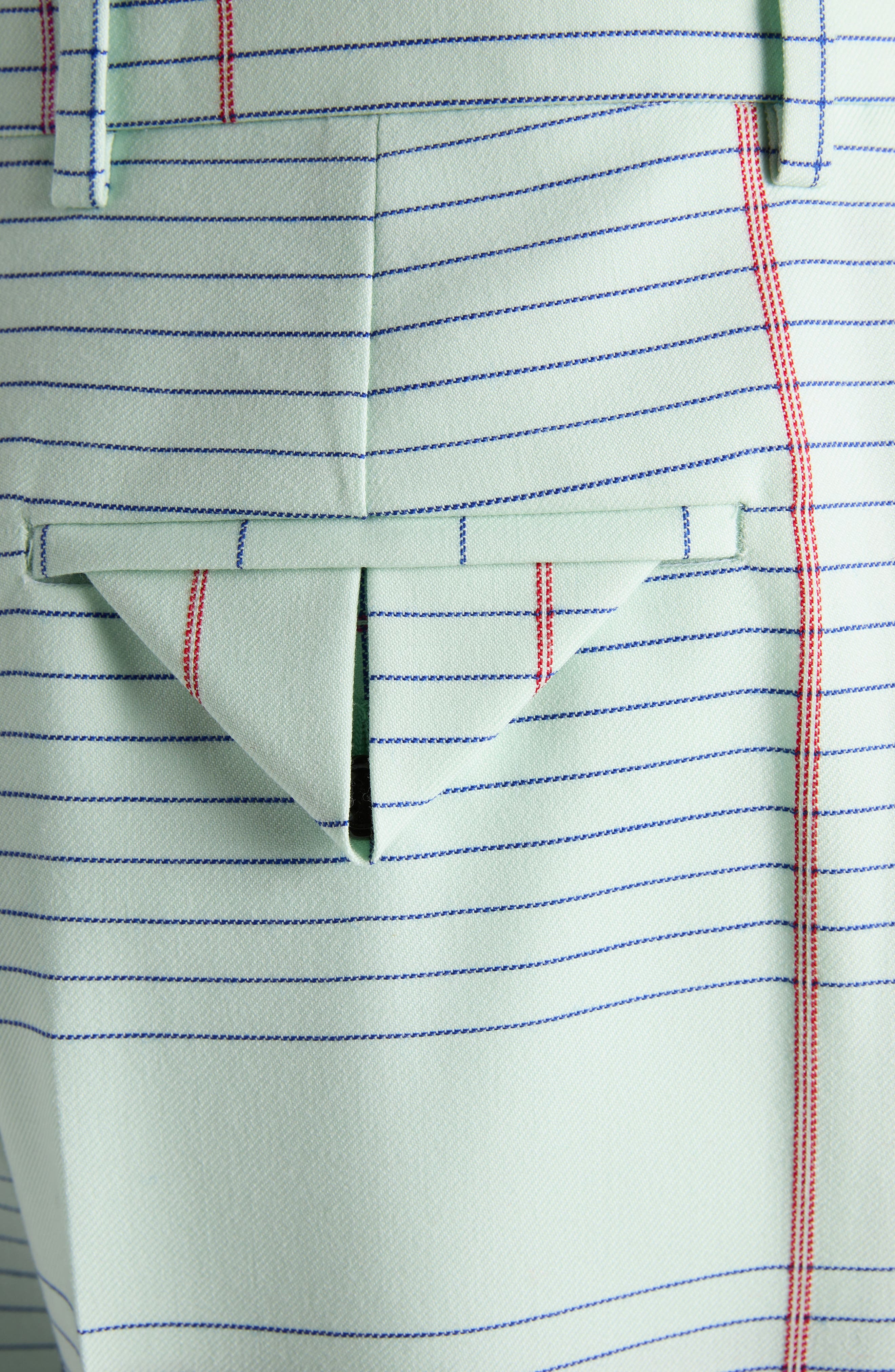 Bottega Veneta Notebook Wool Twill Trousers in 3883 Dewdrop/Pink/Blue at Nordstrom - 6