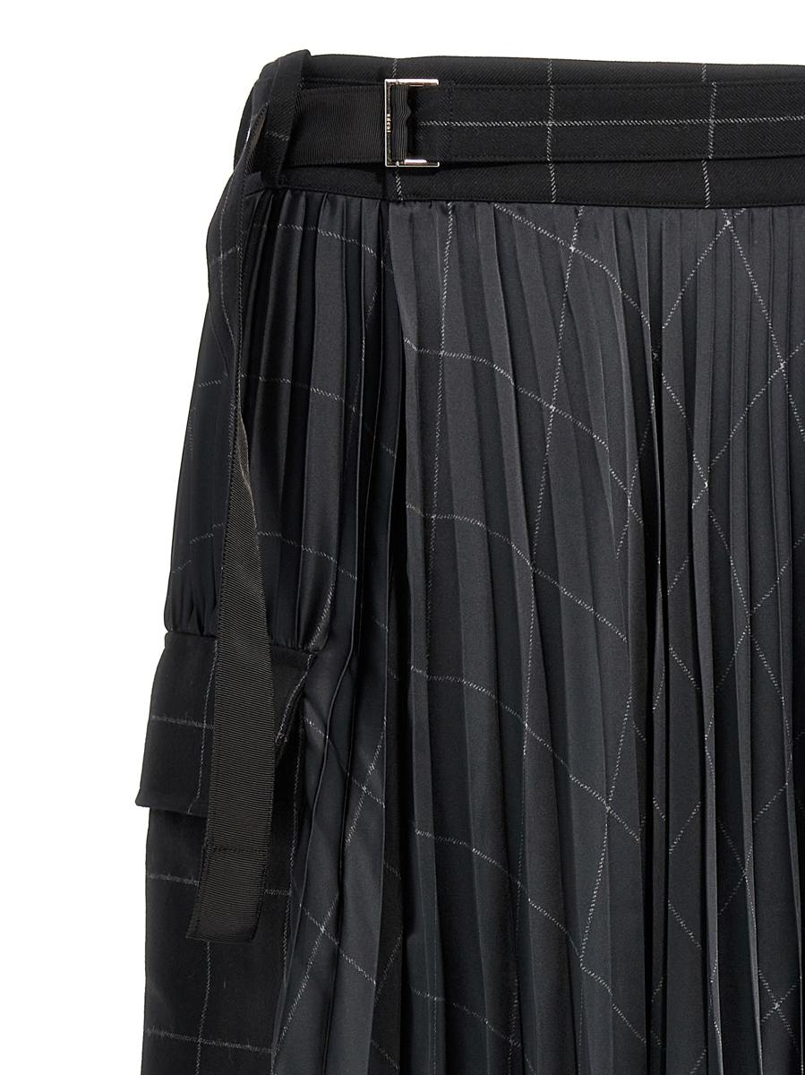 Sacai 'Windowpane' Skirt - 3