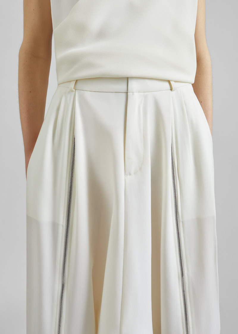 Coperni Double Zipped Sarouel Pants - White 3