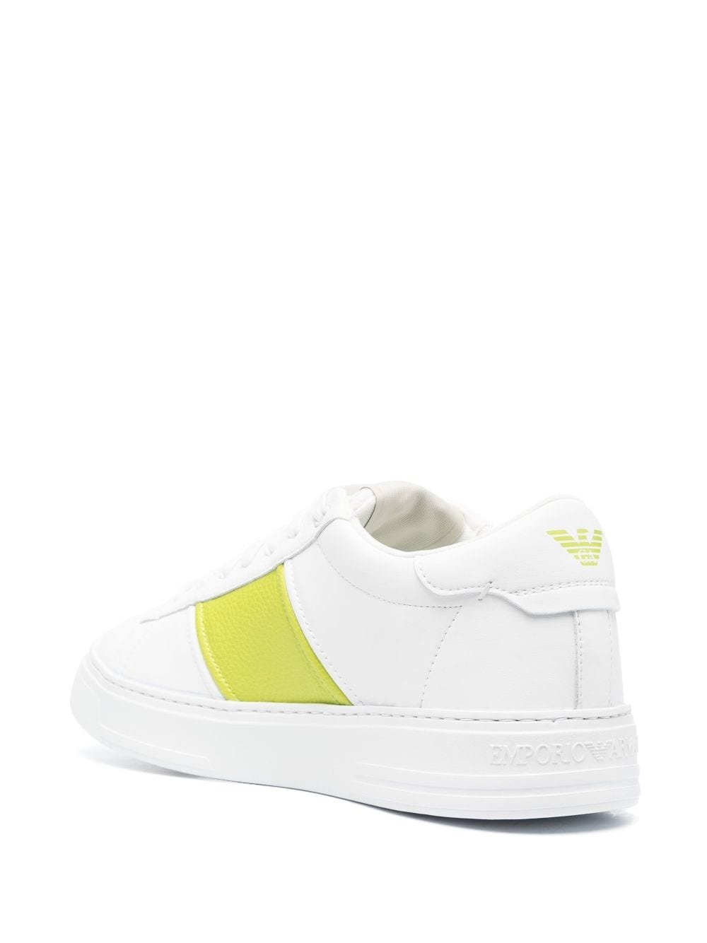 logo-print low-top leather sneakers - 3