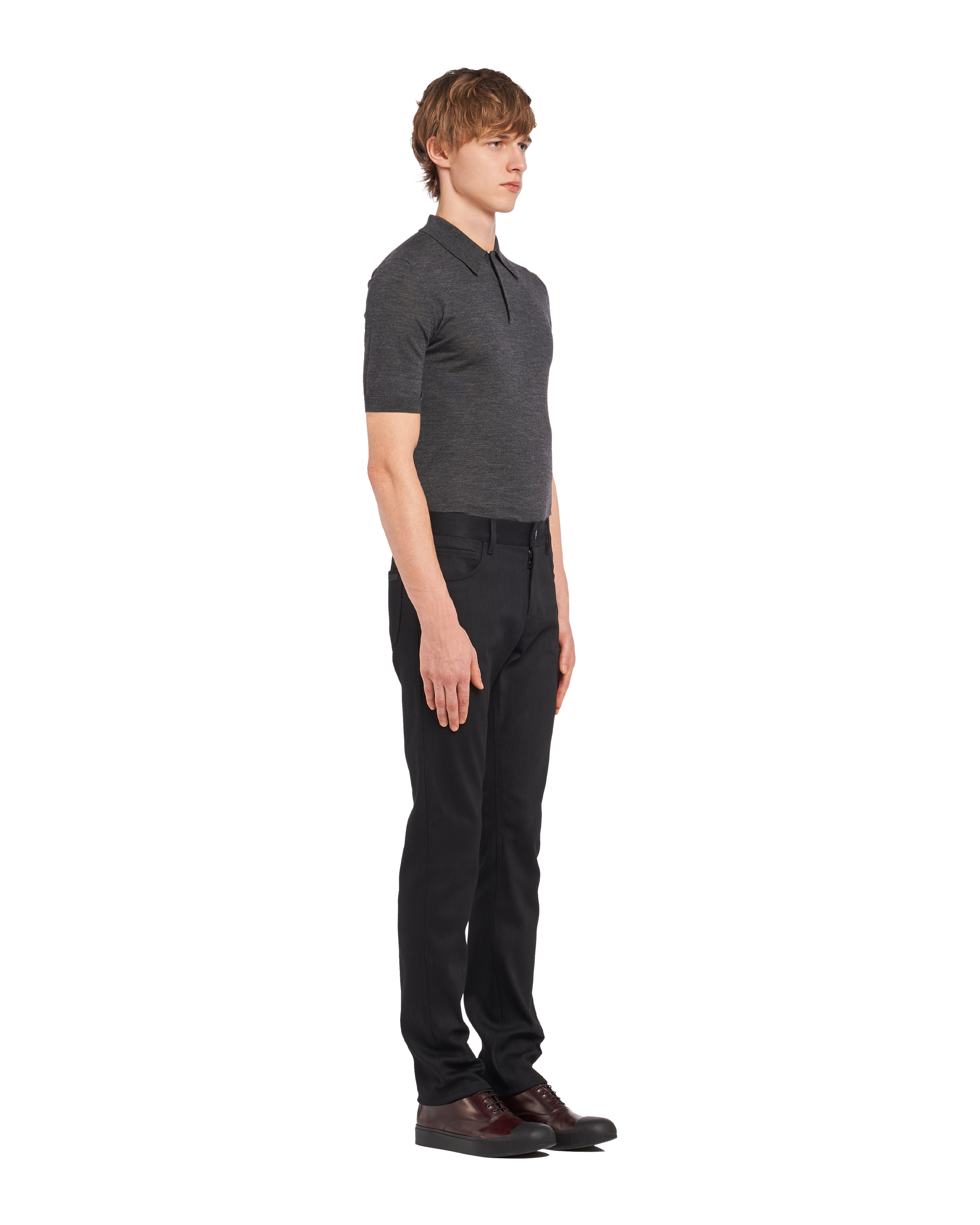 Five-pocket stretch-denim trousers - 3