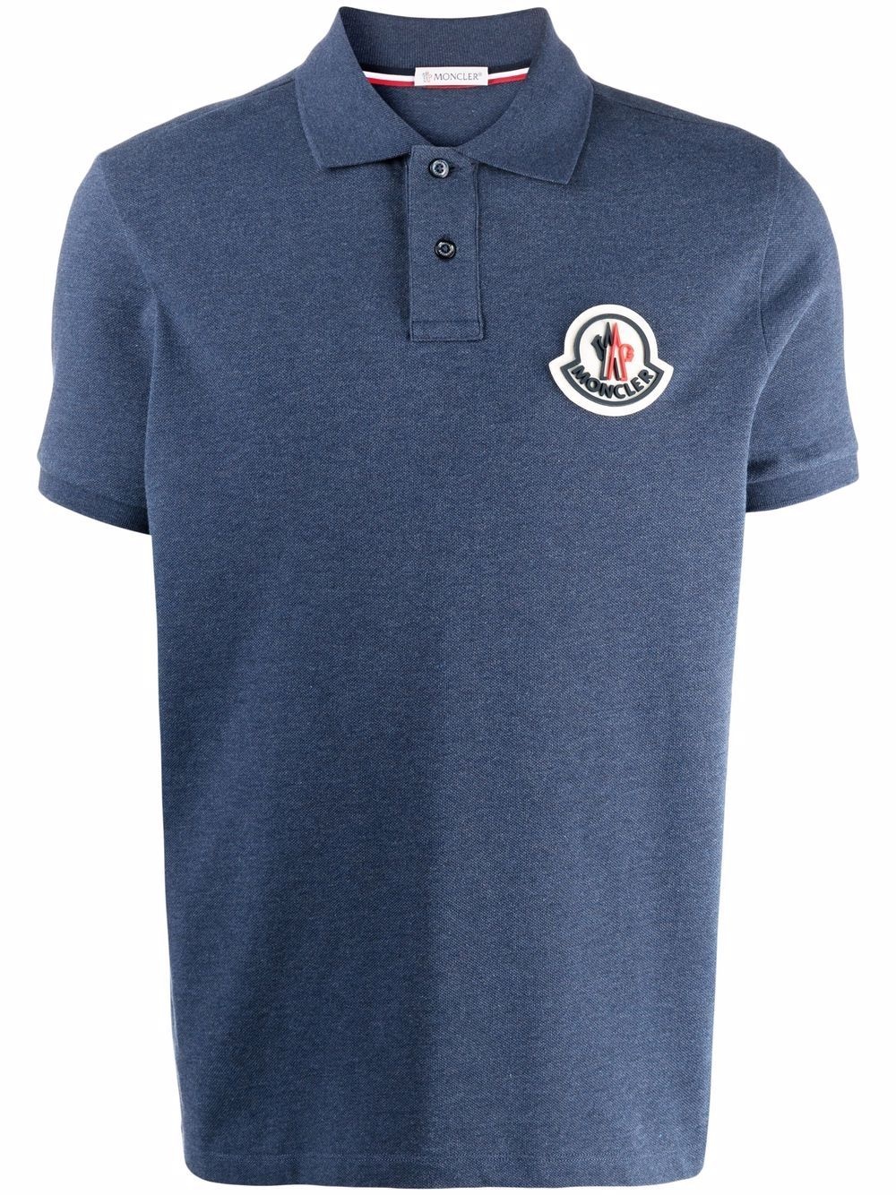 logo-patch polo shirt - 1