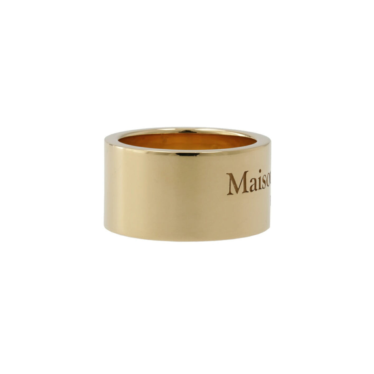 LOGO RING 12MM (YELLOW GOLD PLATING BURATTATO) - 3