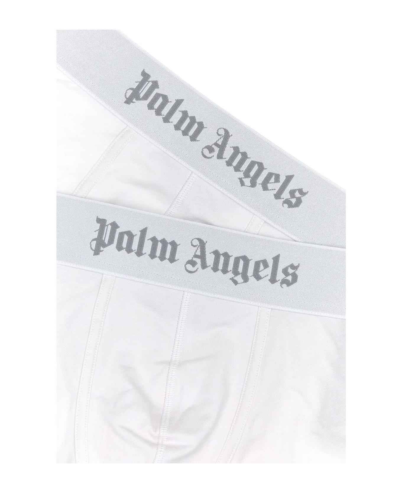 White Stretch Cotton Boxer Set - 3