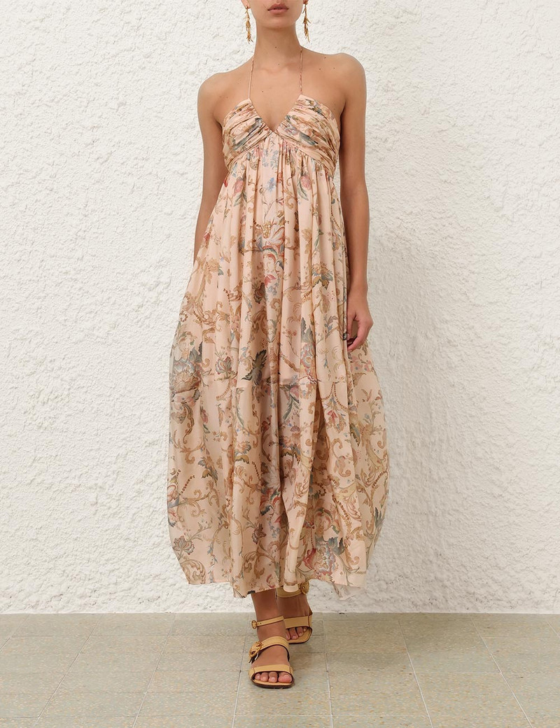 Zimmermann ROSELIGHT HALTER MAXI DRESS outlook