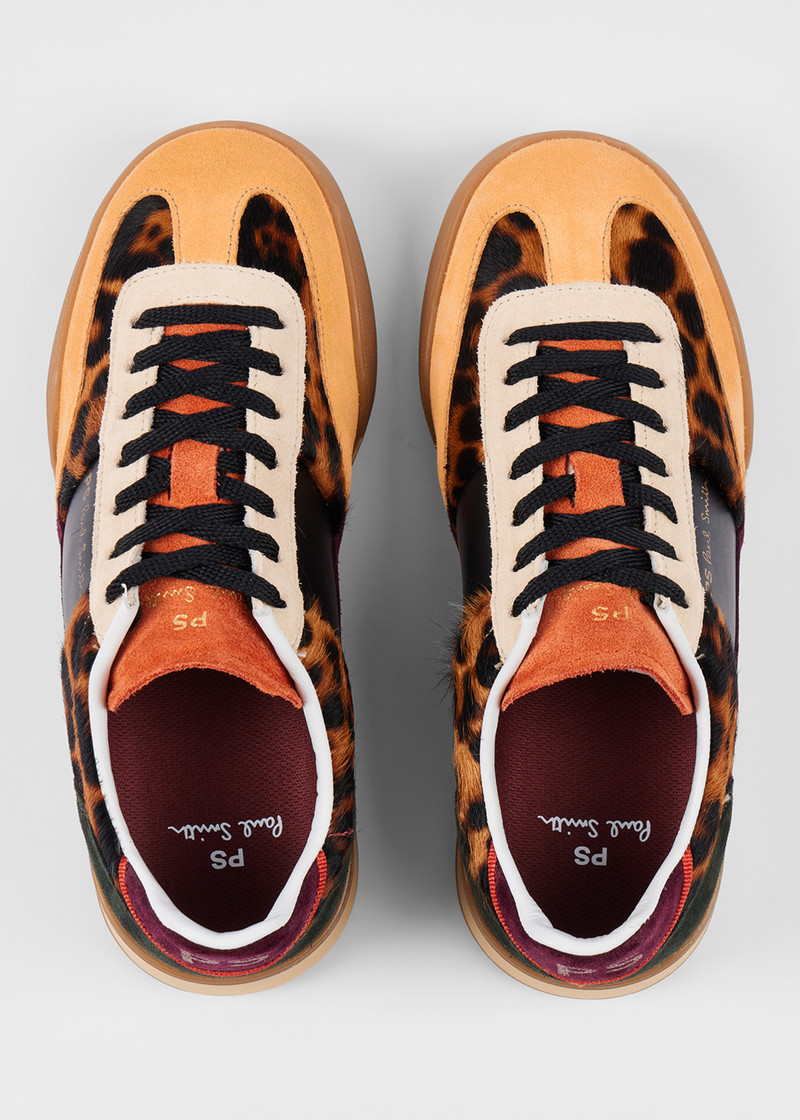 Women's Leather Leopard 'Dover' Retro Gum Trainers 3