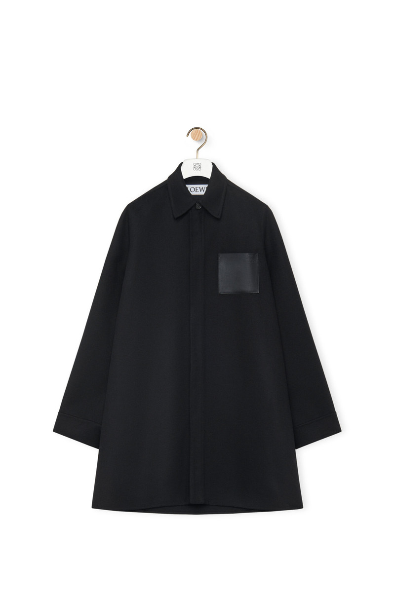 Trapeze coat in wool and cashmere 1