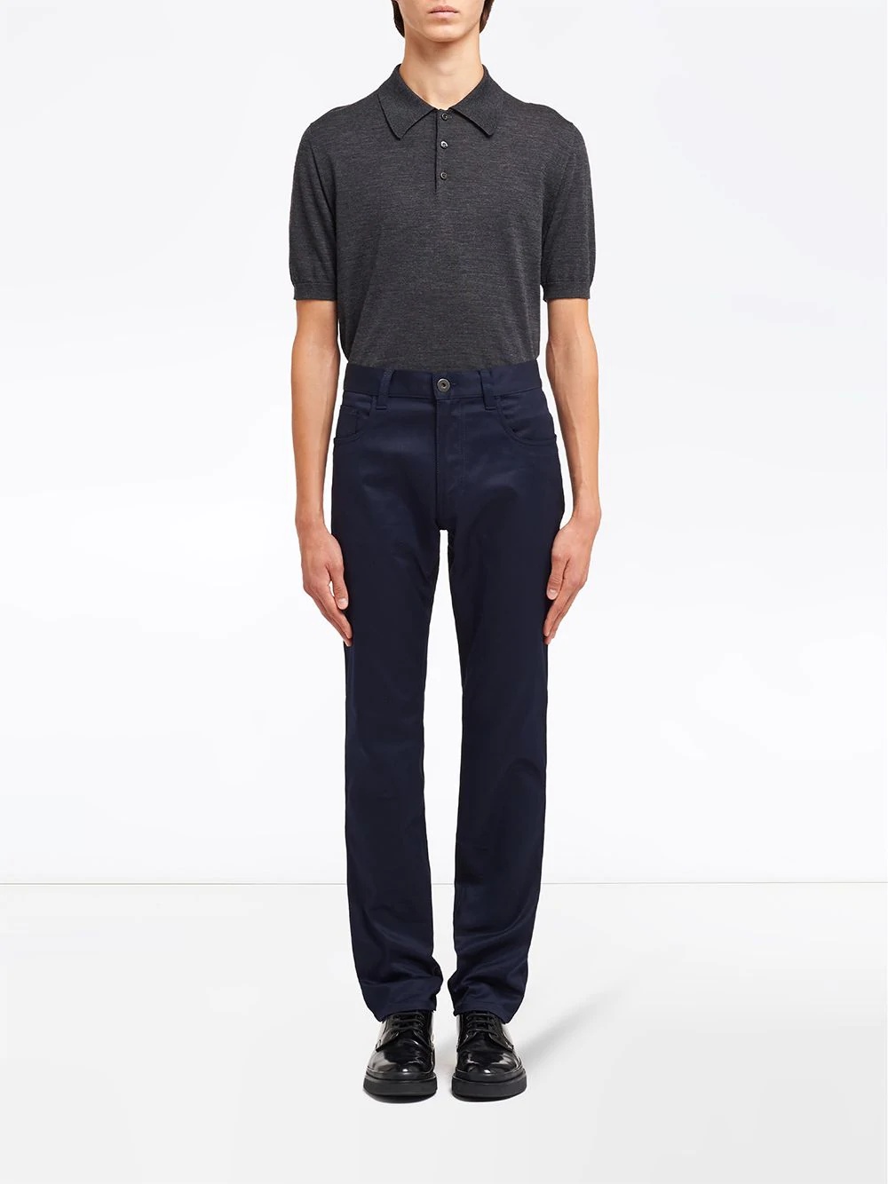 five-pocket straight-leg trousers - 2