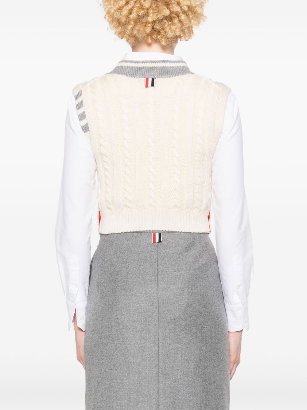 4-Bar cable-knit vest - 4