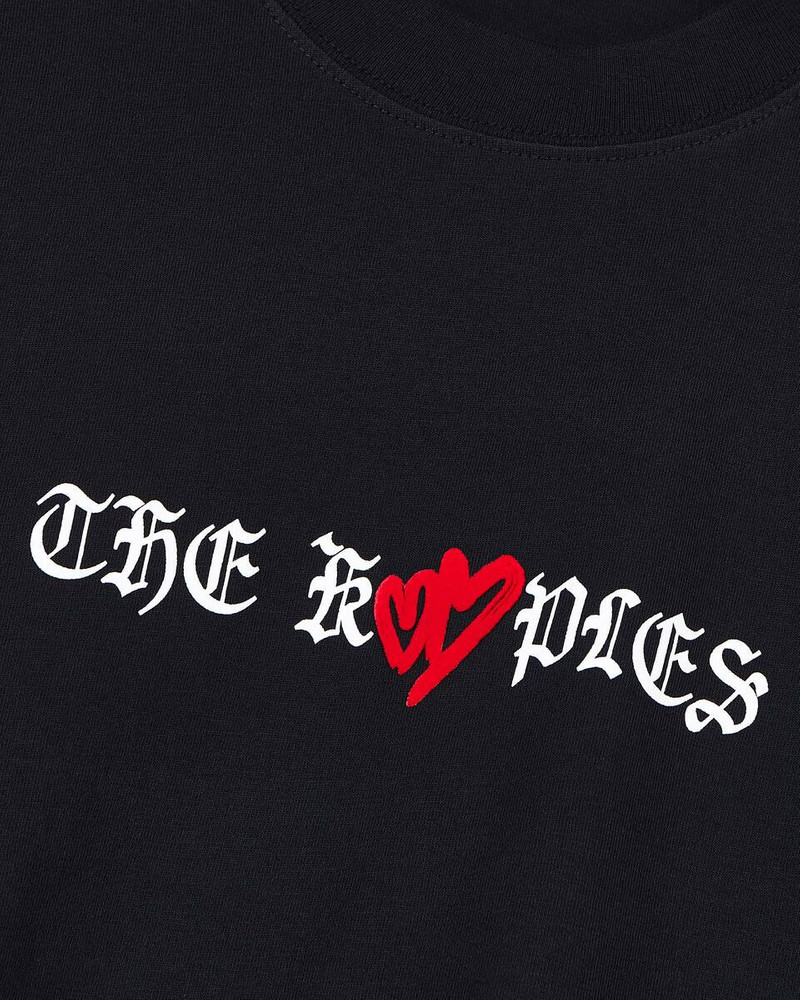BLACK TWIN HEARTS SERIGRAPHY T-SHIRT 7