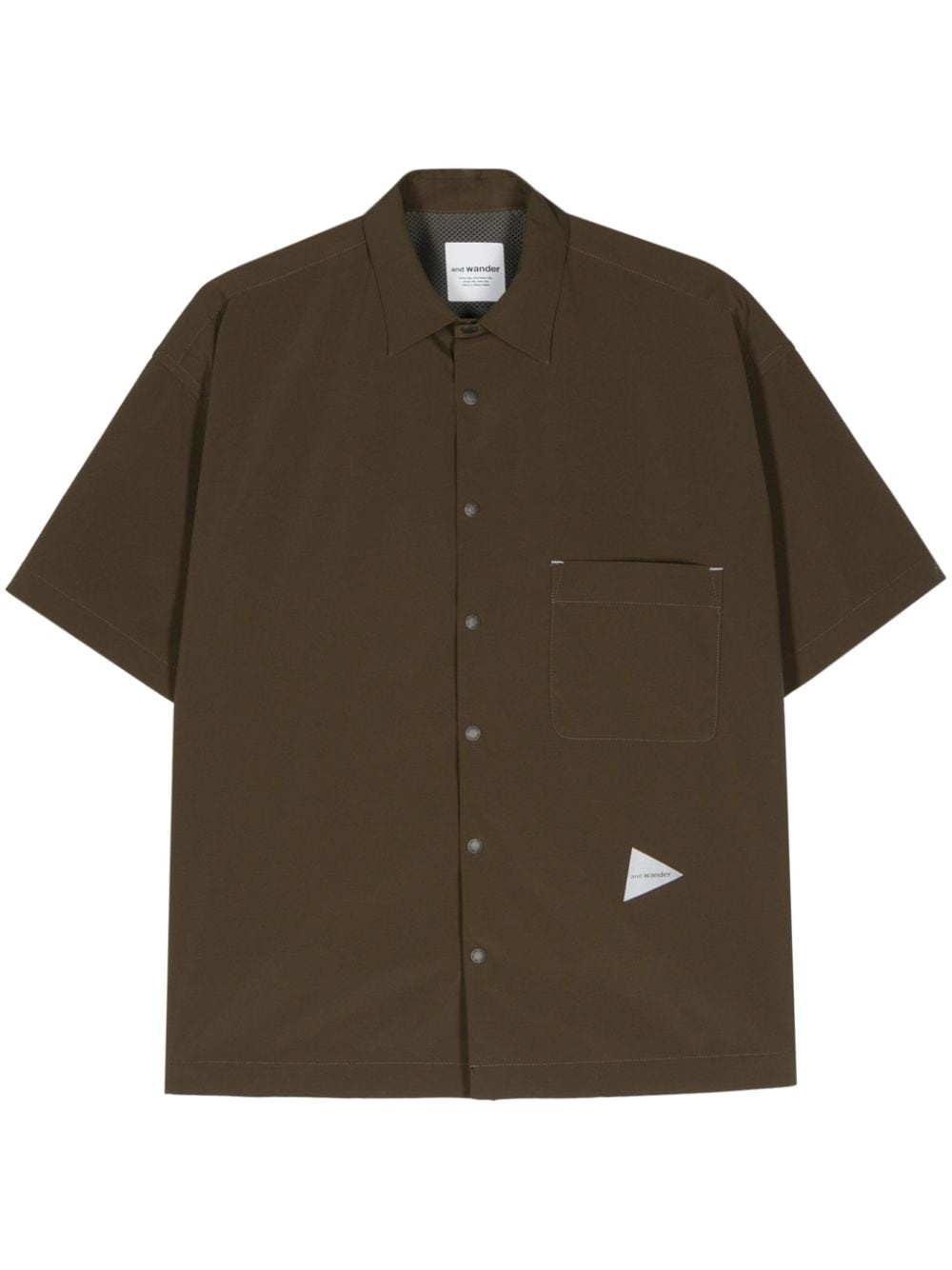 logo-patch classic-collar shirt - 1