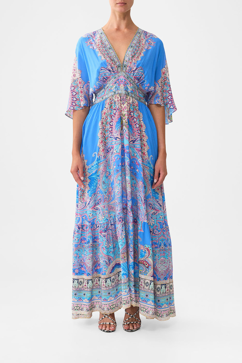 CAMILLA WAISTED DRESS WITH HEM RUFFLE outlook