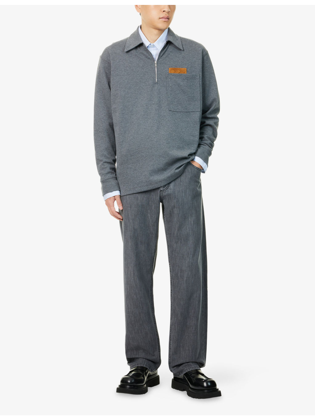 Faded-Wash Straight-Leg Denim Jeans - 2