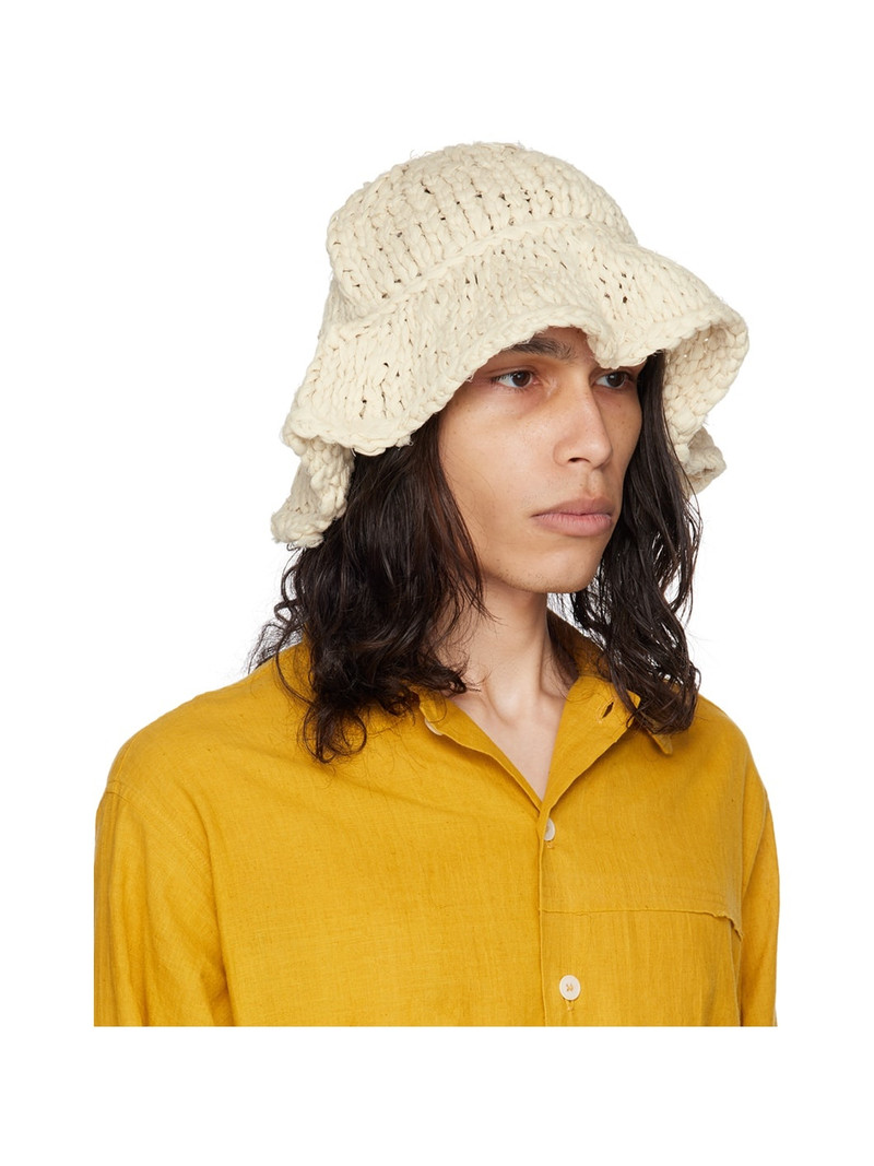 AIREI Off-White Khadi Bucket Hat outlook