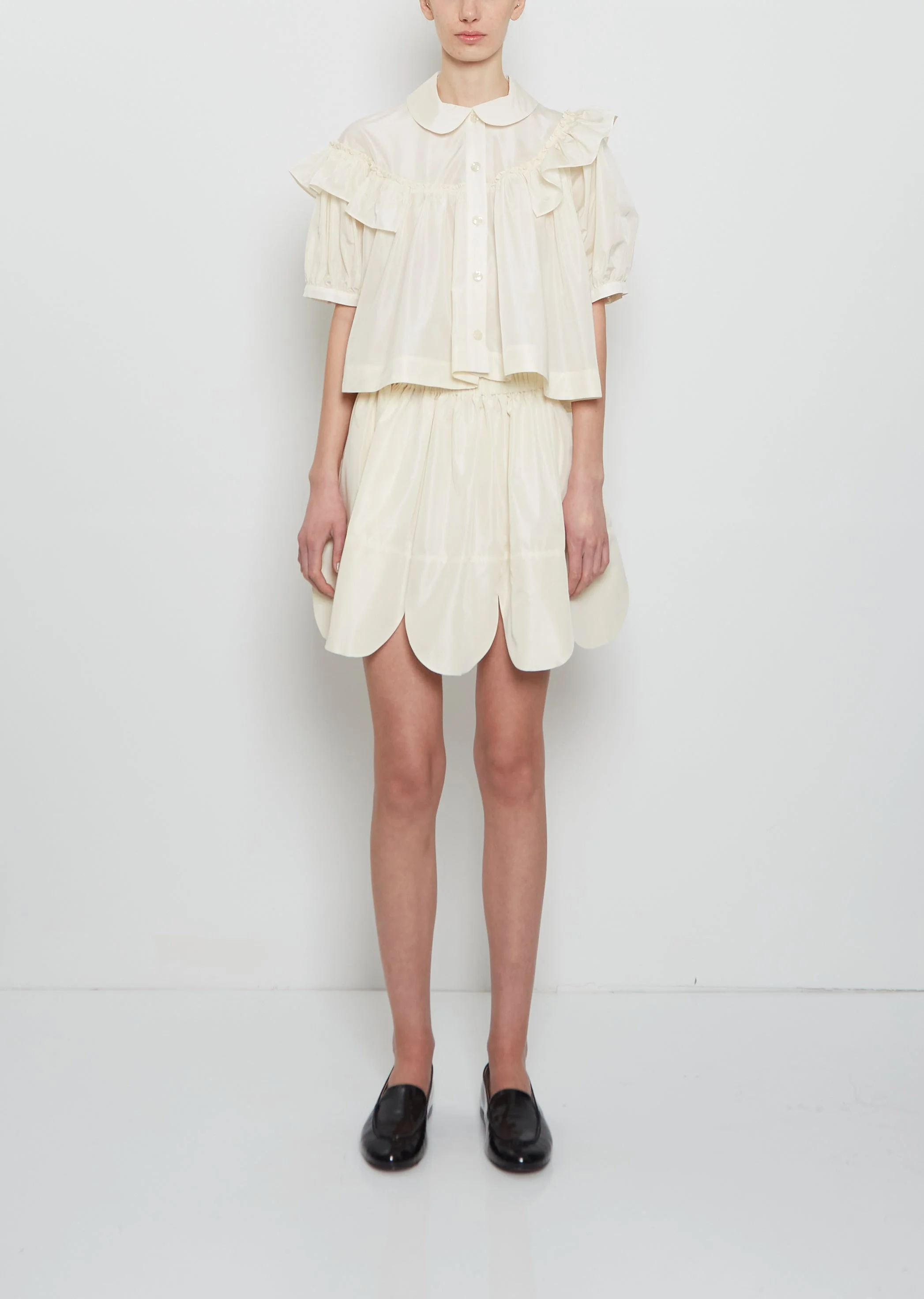 Petal Hem Mini Skirt - 1