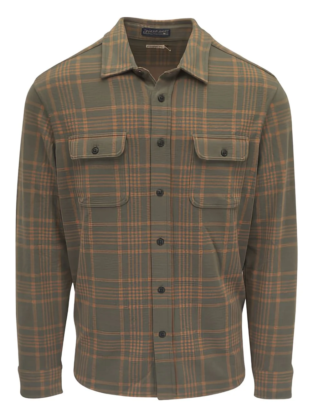 flap-pocket checked shirt - 1