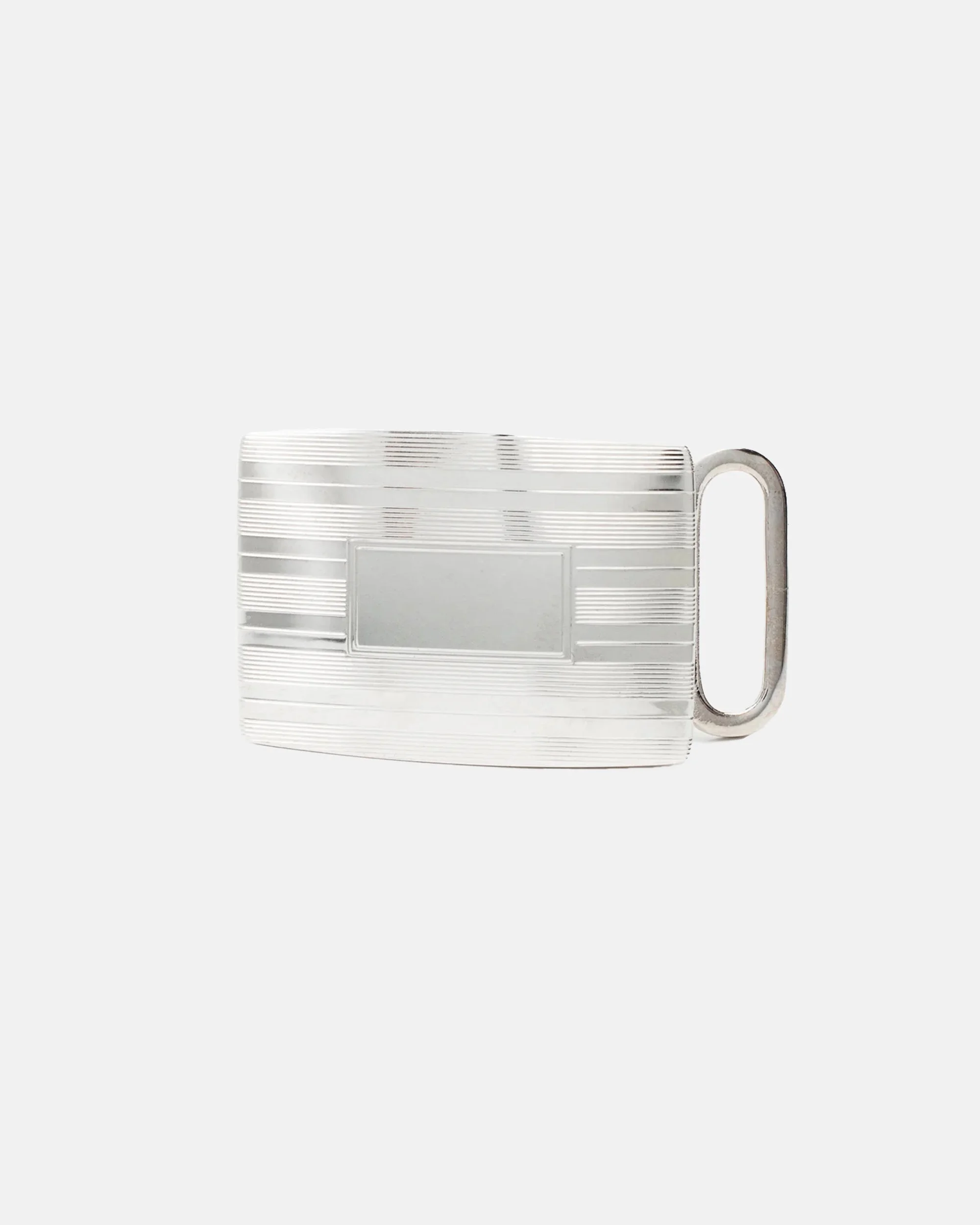 MADE-IN-USA STERLING SILVER ENGINE-TURNED BUCKLE - 1