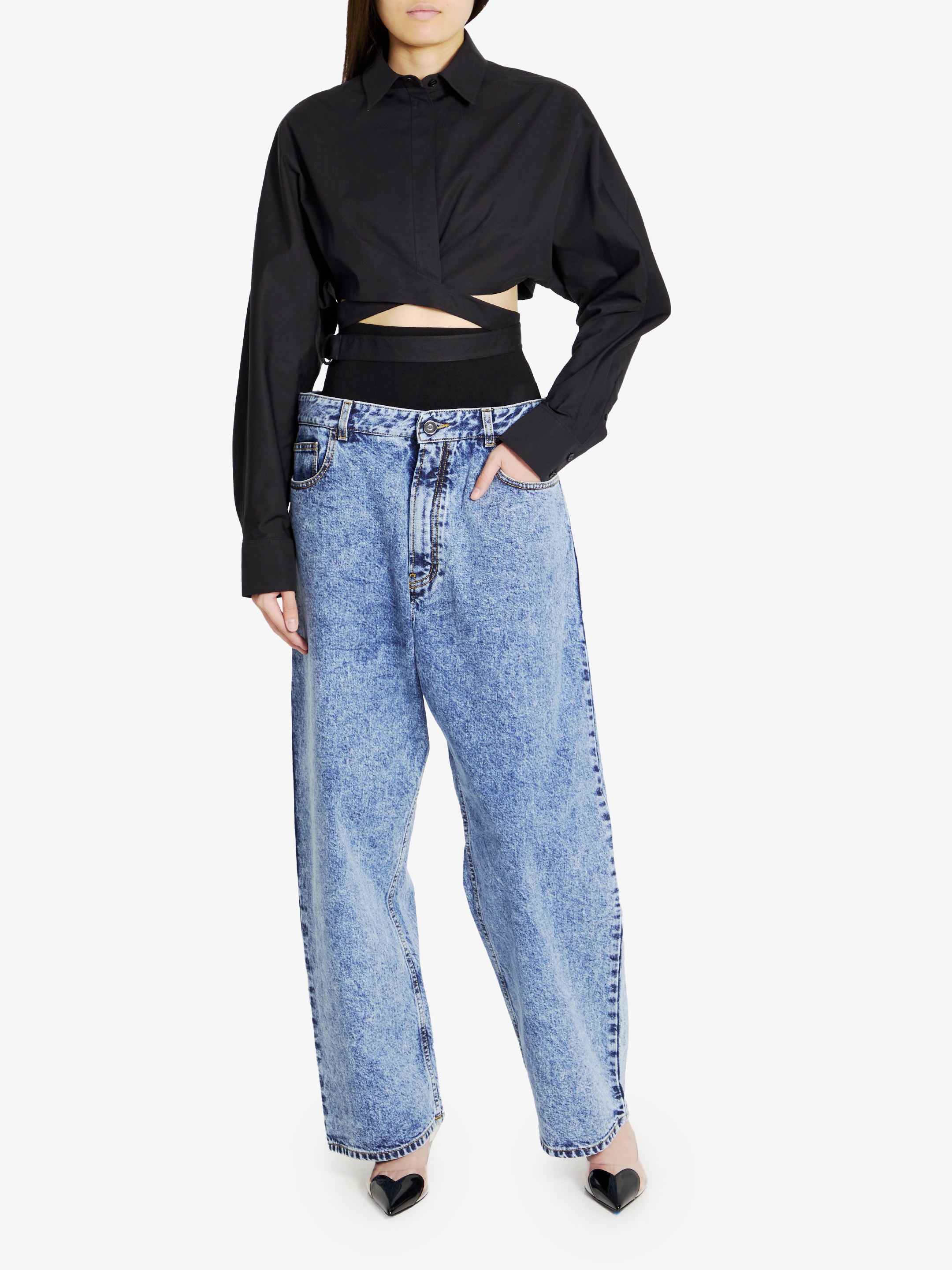 【関税&送料込】Alaia Denim Jeans With Knit Waistband Alaïa Alaïa Knit Band Denim Jeans - Pants - Free Shipping