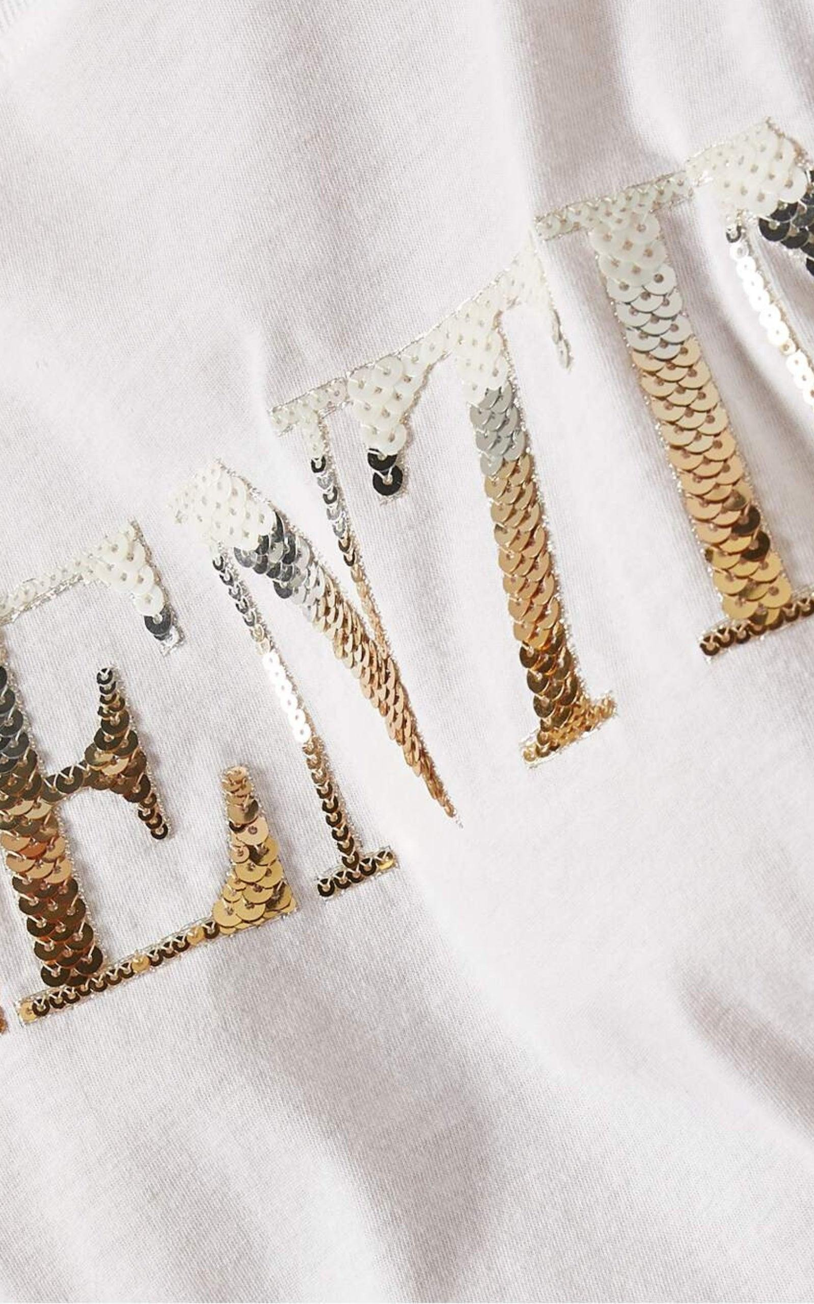 Ombre Sequin Logo T-Shirt - 5