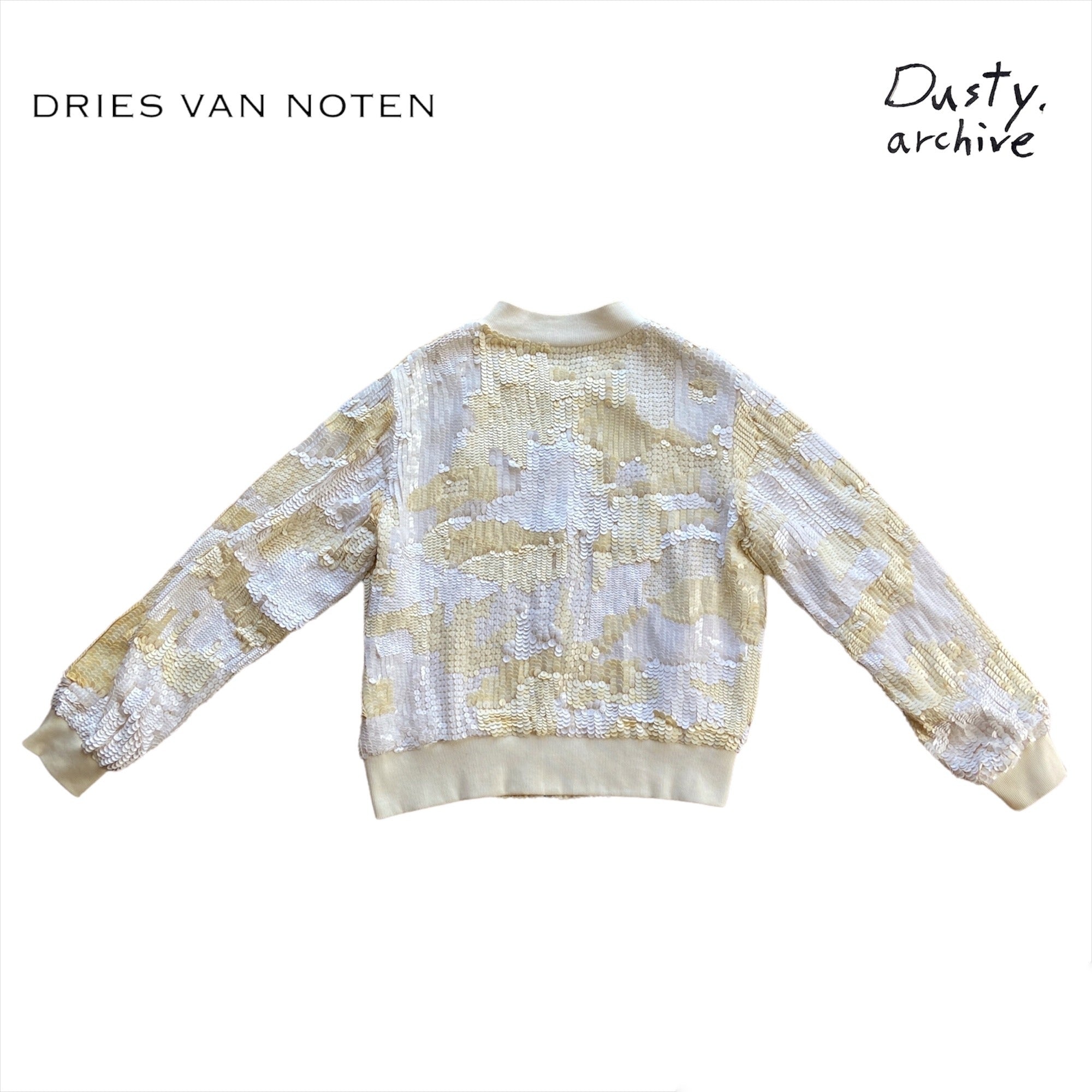 zOthers - Dries van Noten cream sequin bomber S - 3