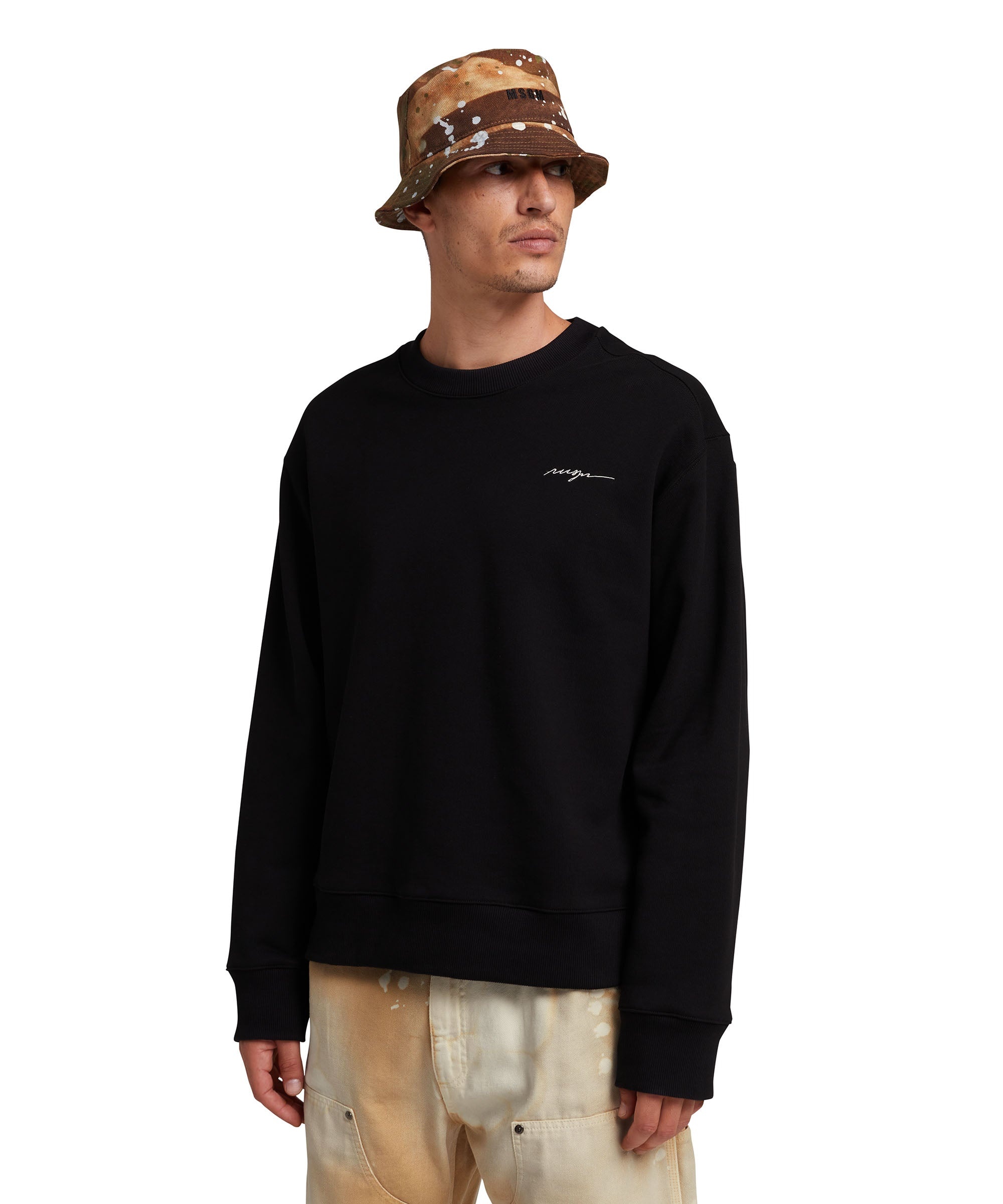 Cotton bucket hat with "dripping camo" print - 3