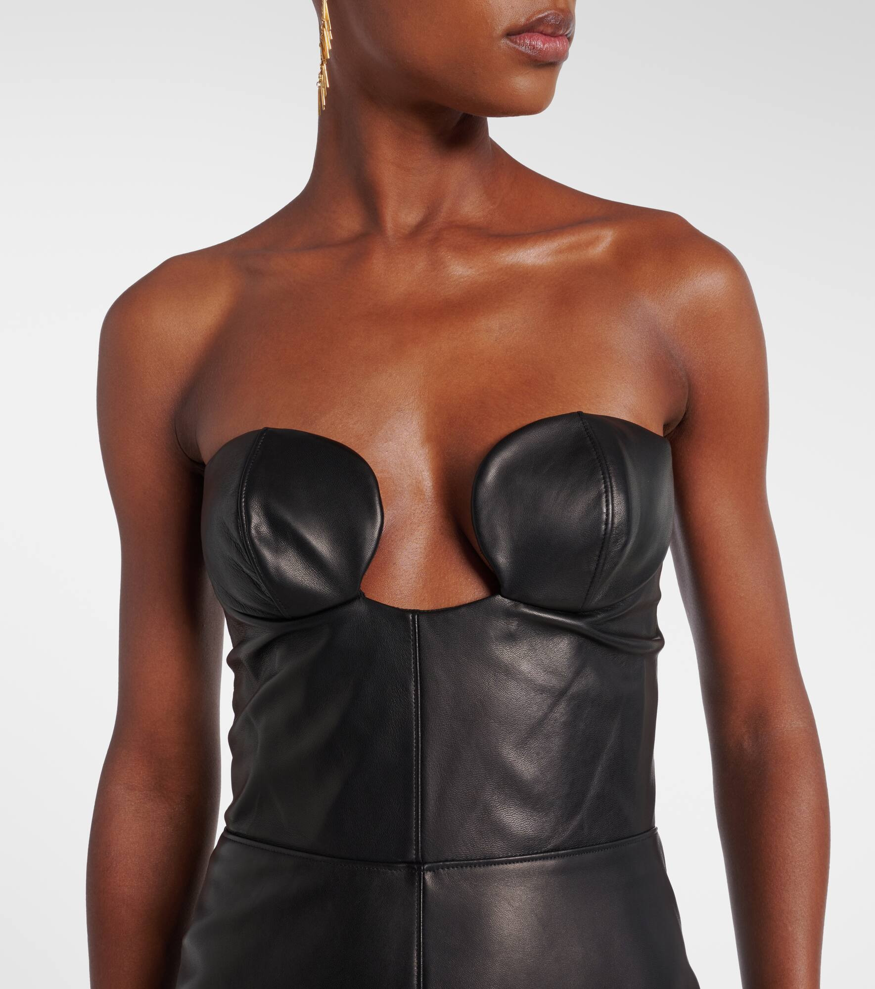 Leather corset dress - 4