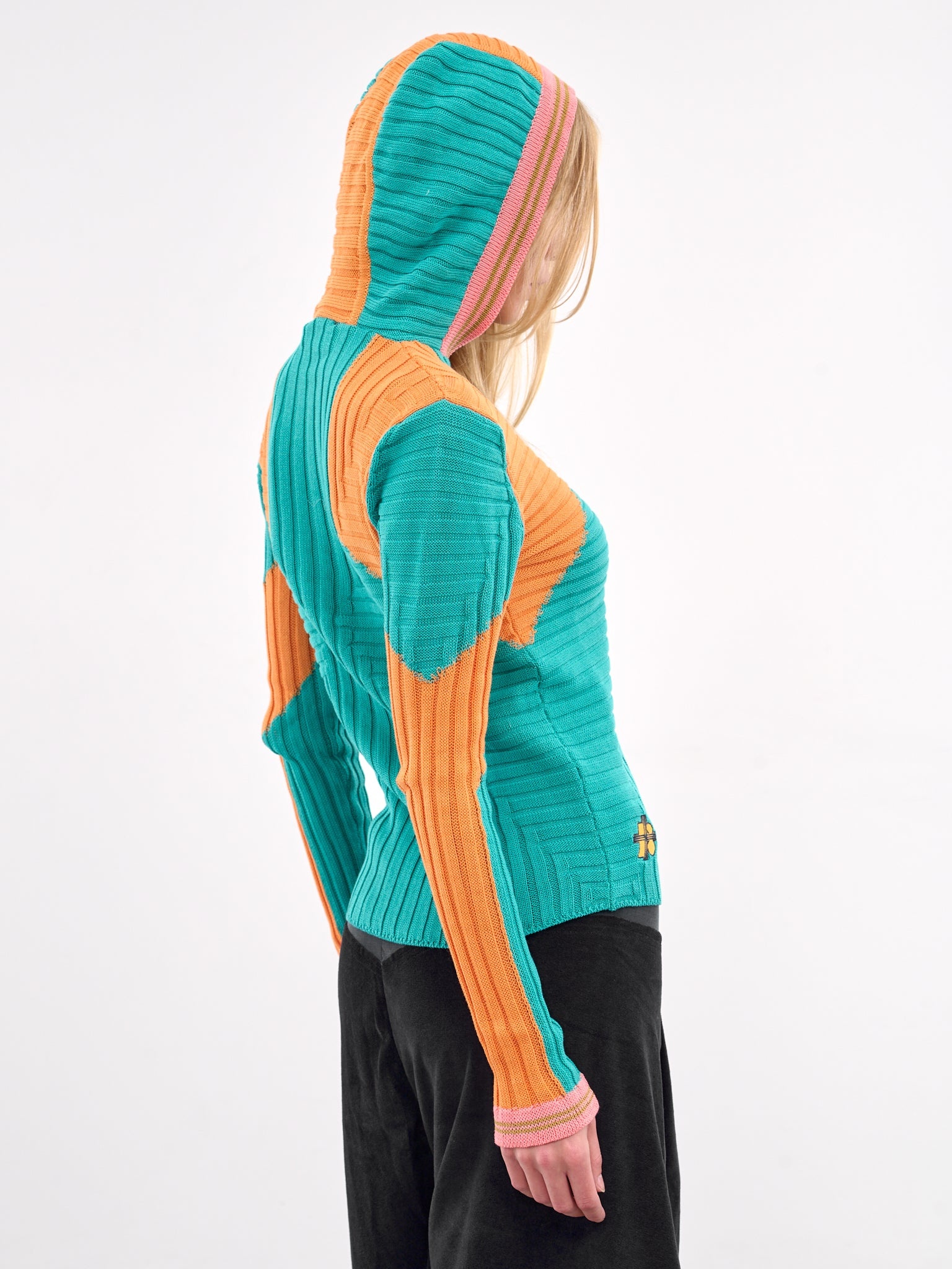 Rib-Knit Zip Hoodie - 5